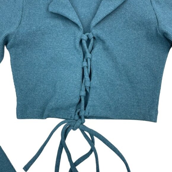 MILK IT The Ragged Priest Ridge Lace Front Crop Top Sz Small - Picture 6 of 7